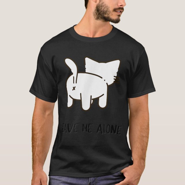 Camiseta Cat Bad Laune Lpreguiçoso Dizendo Gatos (Frente)