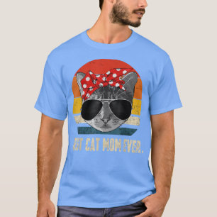 Camiseta Cat Best Cat Mãe Alguma Vez Vintage Retro Cat Mamã