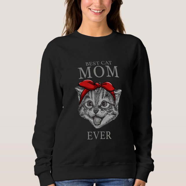 Camiseta Cat Best Cat Mom Ever Meow with my Cat for Women 2 (Frente)