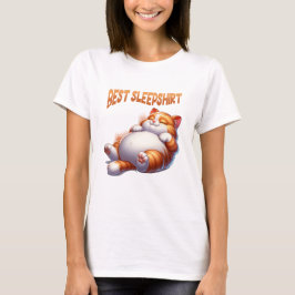 Camiseta Cat Best Sleepshirt Napping Pajamas