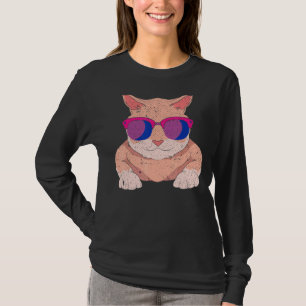 Camiseta Cat Bi Pride Lgbt Bissexualidade Bandeira Óculos d