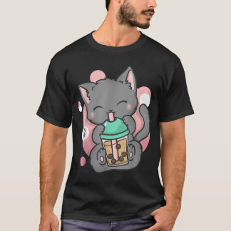 Camiseta Cat Boba Tea Bubble Tea Anime Kawaii Neko_10