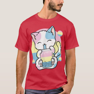 Camiseta Cat Boba Tea Bubble Tea Anime Kawaii Neko Panseual