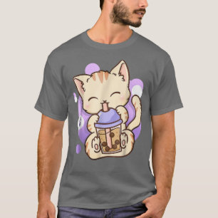 Camiseta Cat Boba Tea Bubble Tea Anime Kawaii Neko para Gar