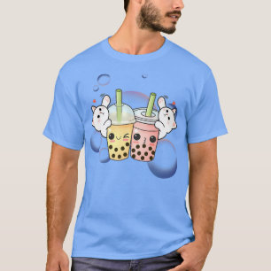 Camiseta Cat Boba Tea Bubble Tea Cute Kawaii Anime White Ki