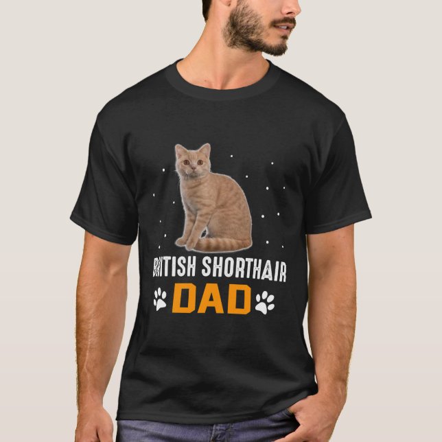 CAMISETA CAT BRITÂNICO SHORTHAIR CAT PAI BRITÂNICO SHORTHAI (Frente)