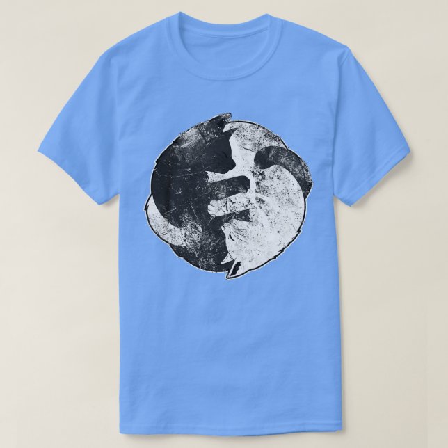 Camiseta Cat Cats Yin Yang Ying Yang Gift 24 (Frente do Design)