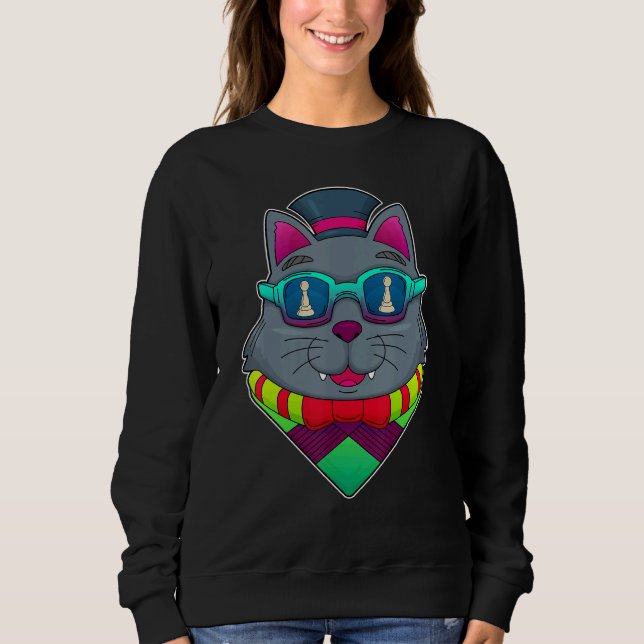 Camiseta Cat Chess pieces Chess Board game (Frente)