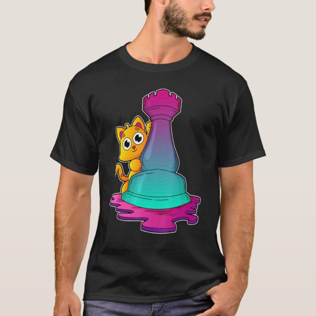 Camiseta Cat Chess pieces Chess Board game 1 (Frente)