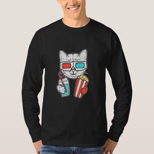 Camiseta Cat Cinema Foodie (Frente)