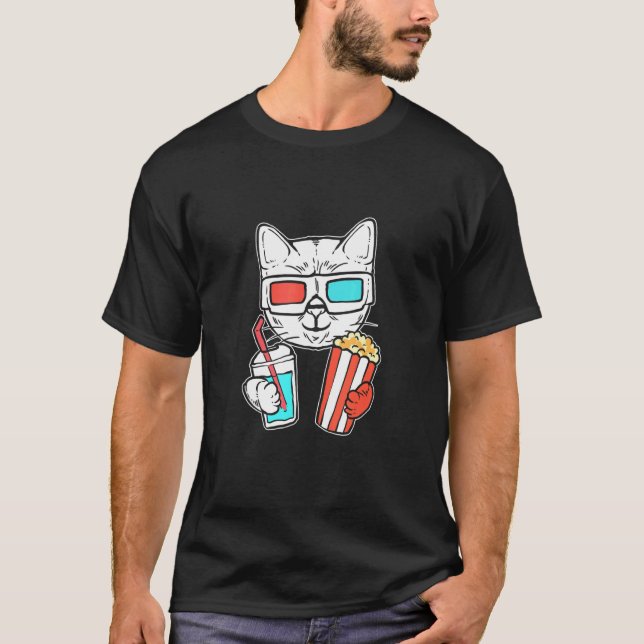 Camiseta Cat Cinema Foodie (Frente)
