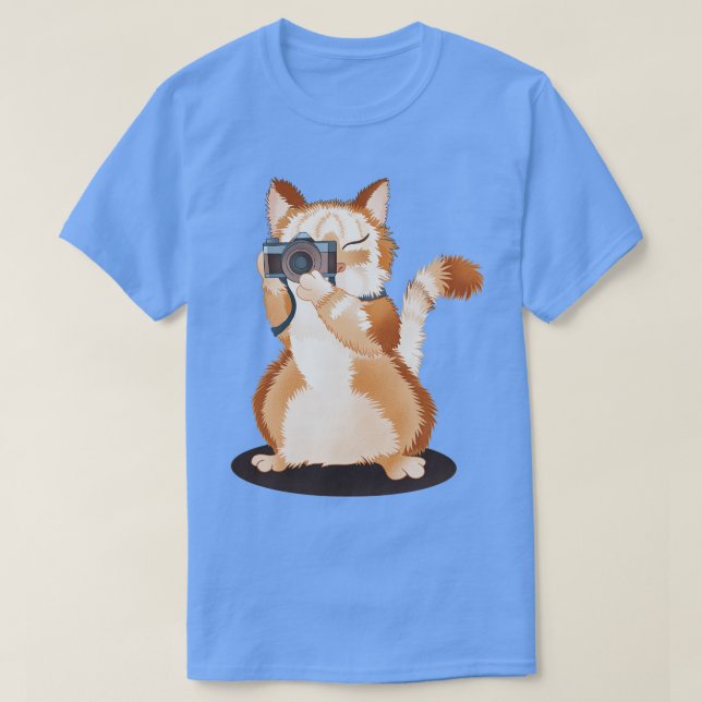 Camiseta Cat com câmera (Frente do Design)