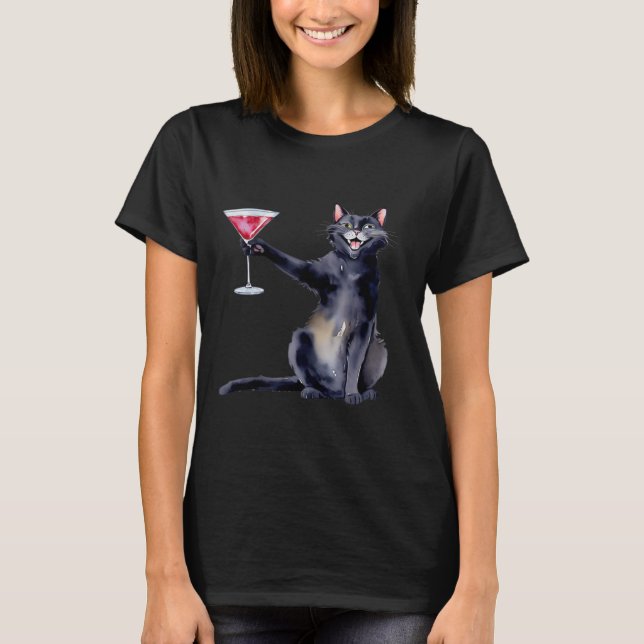 Camiseta Cat Com Martini Gl Tail (Frente)