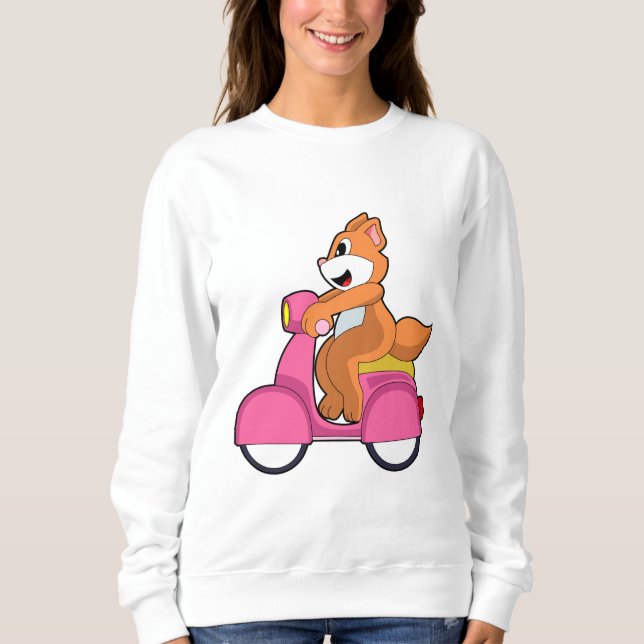 Camiseta Cat como Biker com Patinete.PNG (Frente)