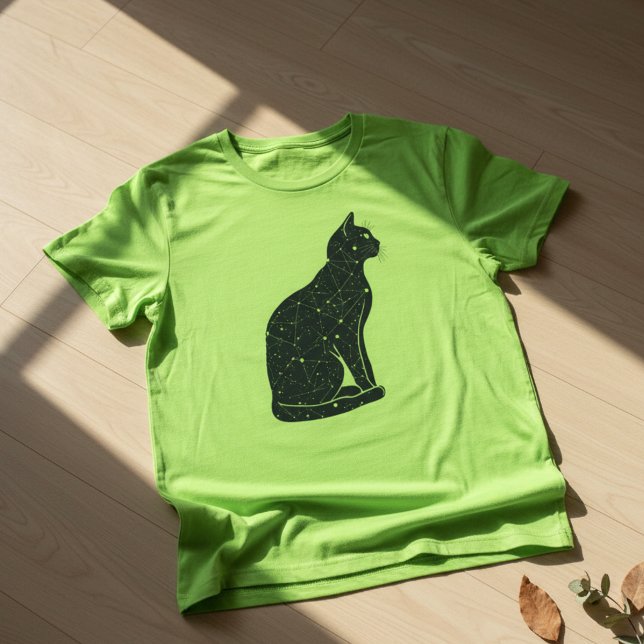 Camiseta Cat Constellation Map Graphic – Celestial Cat (Criador carregado)