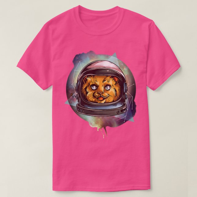 Camiseta Cat - Cosmic Kitten - Kitty - Astronaut - Fun - Gi (Frente do Design)