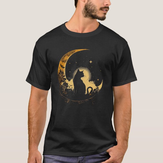 Camiseta Cat Crescent Black Moon Sailor (Frente)
