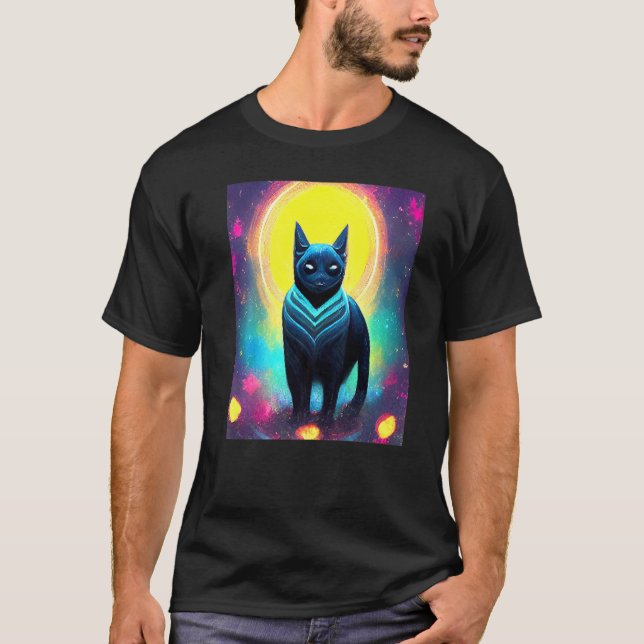 Camiseta Cat Cyber Punk Weird Men Meninas (Frente)
