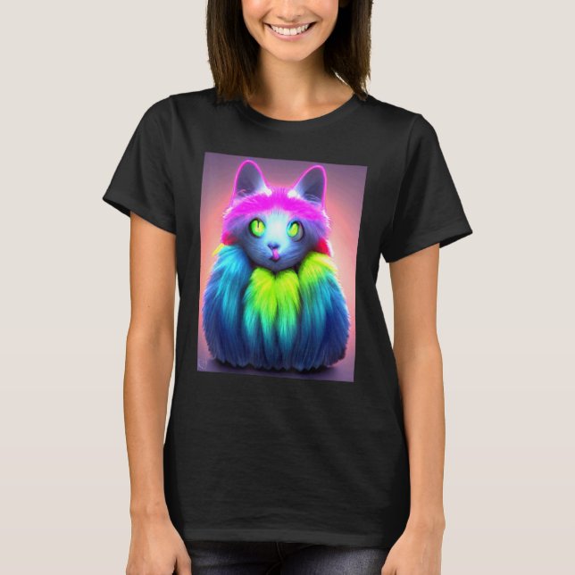 Camiseta Cat Cyber Punk Weird Men Women Boys Girls  3 (Frente)