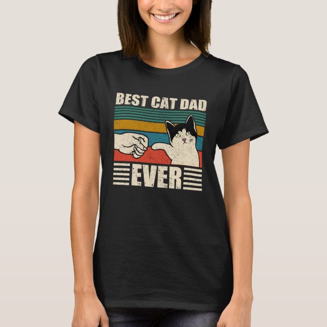 Camiseta Cat Dad  Best Cat Dad Ever (Frente)