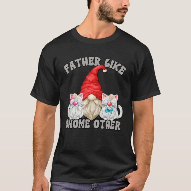 Camiseta Cat Dad Gnome Graphic For Fathers Day Best Cat Gra (Frente)