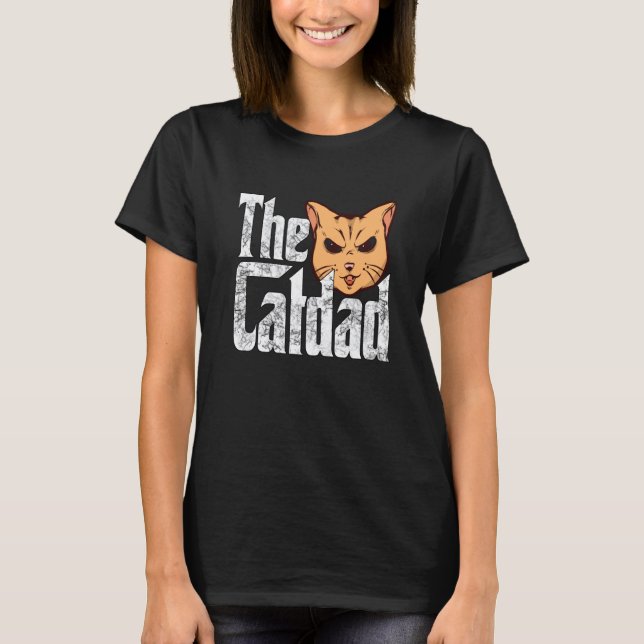 Camiseta Cat Dad The Catfather Crazy Cat Father Kitty Daddy (Frente)