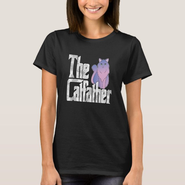 Camiseta Cat Dad The Catfather Crazy Cat Father Kitty Daddy (Frente)