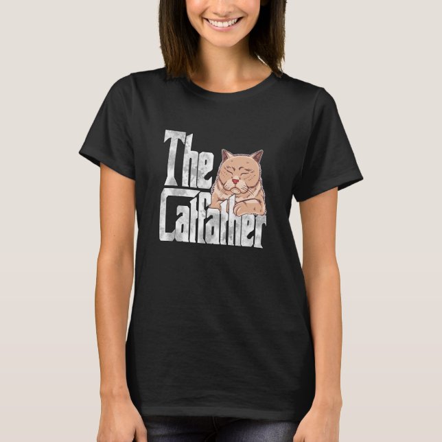Camiseta Cat Dad The Catfather Crazy Cat Father Kitty Daddy (Frente)