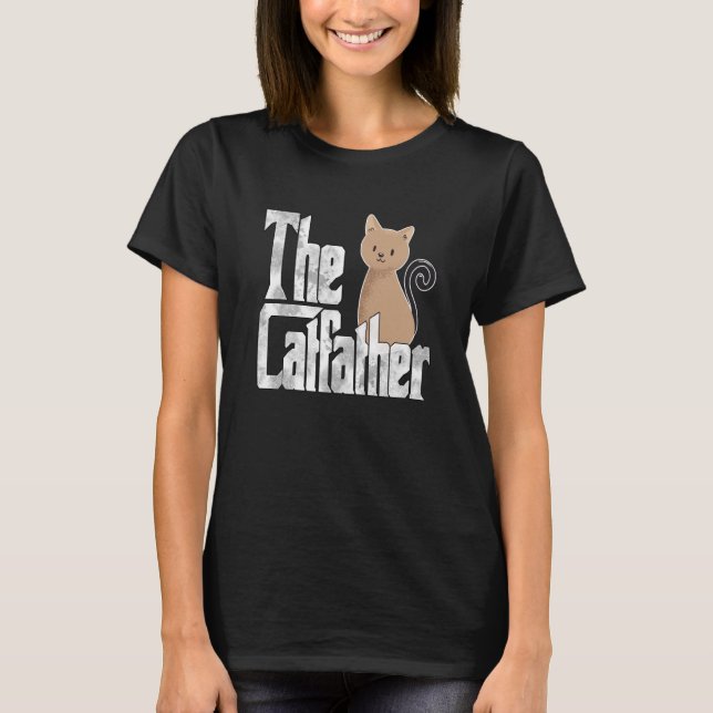 Camiseta Cat Dad The Catfather Crazy Cute Cat Father Kitty  (Frente)