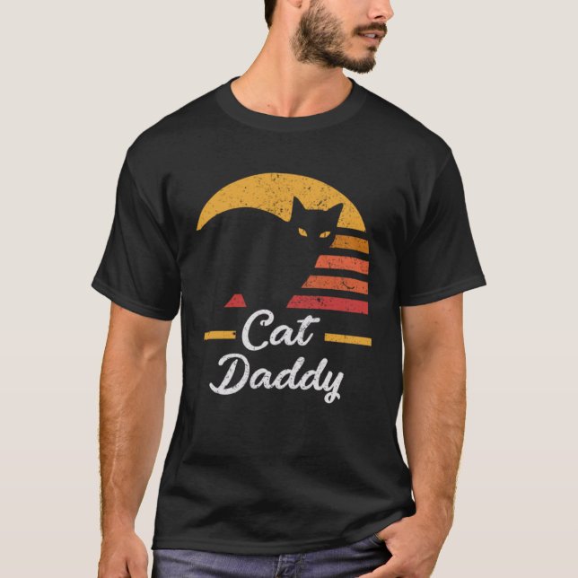 Camiseta Cat Daddy Vintage Eighties Style Cat Retro (Frente)