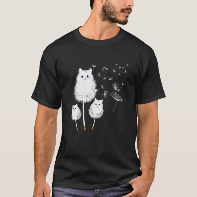 Camiseta Cat Dandelion Amazing Flower Cat (Frente)