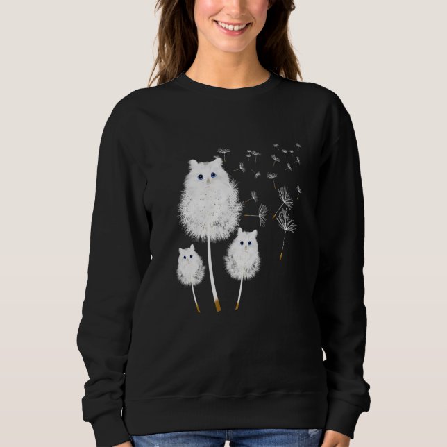 Camiseta Cat Dandelion Amazing Flower Cat (Frente)