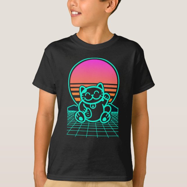 Camiseta Cat Daruma Lucky Bringer Figura (Frente)