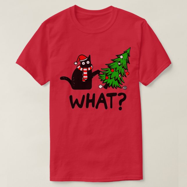 Camiseta Cat de Natal (Frente do Design)