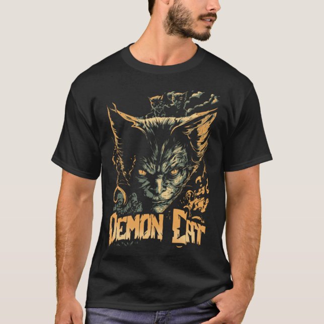 Camiseta Cat Demon Cat Evil Sinister Kitty (Frente)