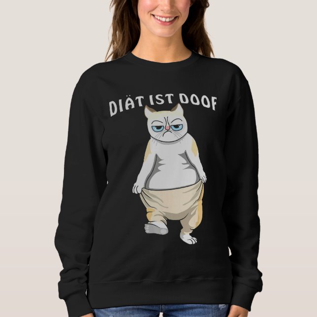 Camiseta Cat Diet É Doof Peso Perda Excessivamente Peso Pro (Frente)
