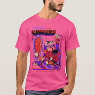 Camiseta Cat Dimension Sci Fi Retro Vintage Funny Adult Hum