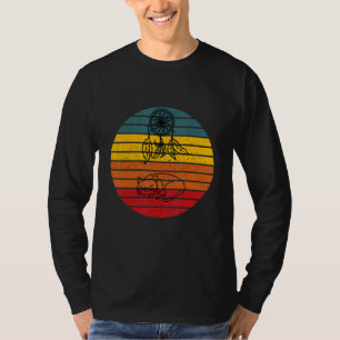 Camiseta Cat Dreamcatcher Retro Sunset Design