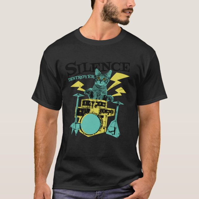 Camiseta Cat Drum (Frente)