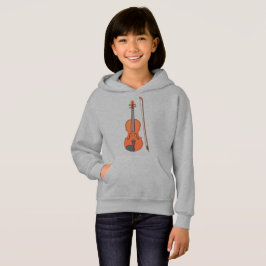 Camiseta Cat e a Fiddle - Meu Violino - Garotas Hoodie