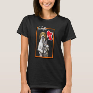 Camiseta Cat E Cão Selfie Art