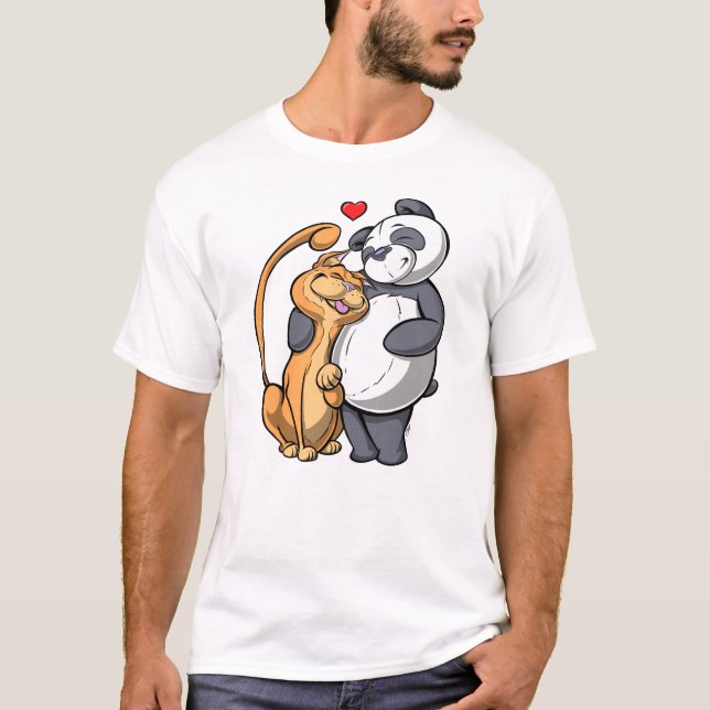 Camiseta Cat e Panda Love (Frente)