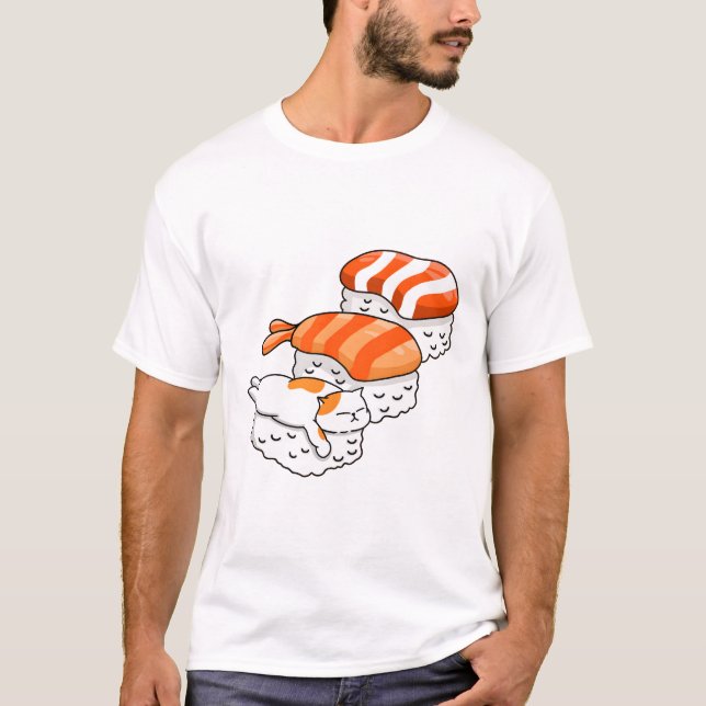 Camiseta Cat e Sushi (Frente)