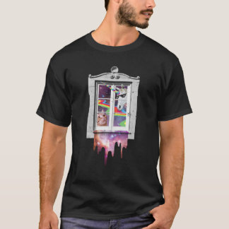 Camiseta Cat E Unicórnio No Memória Espacial