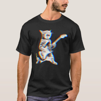 Camiseta Cat EDM Rock Music Engraçado Presente Para Cat Lov