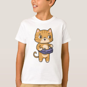 Camiseta Cat em Reprodução com Controlador