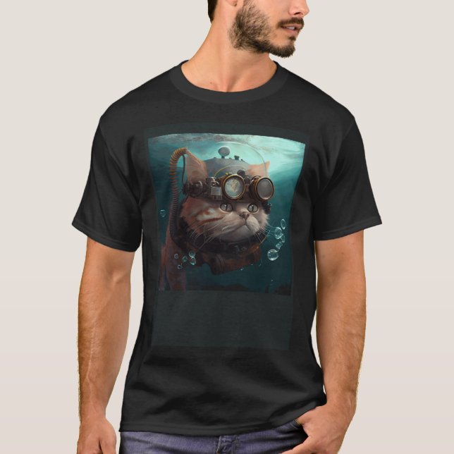 Camiseta Cat Engineer Underwater (Frente)