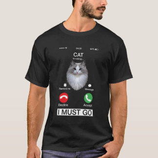 Camiseta Cat Está Chamando Feline Kitten Adorable Gatinho N