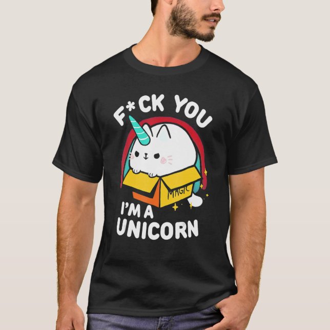 Camiseta Cat, eu sou um Unicórnio... te assusta. (Frente)