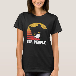 Camiseta Cat Ew Pessoas Estilo de Vintagem Cat Retro